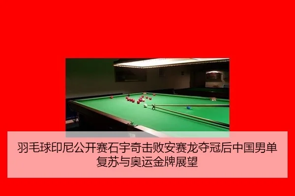 羽毛球印尼公开赛石宇奇击败安赛龙夺冠后中国男单复苏与奥运金牌展望